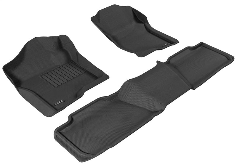3D MAXpider 07-14 Chevrolet Tahoe w/ Bench 2nd Row Kagu Black Full Set - L1CH04901509
