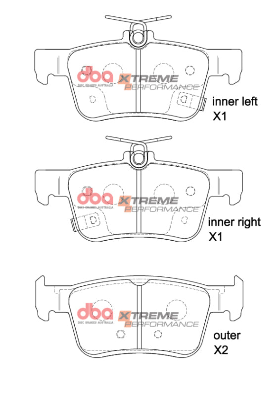 DBA 2017+ Honda Civic Type-R (FK8/FL5) XP Performance Rear Brake Pads - DB2429XP