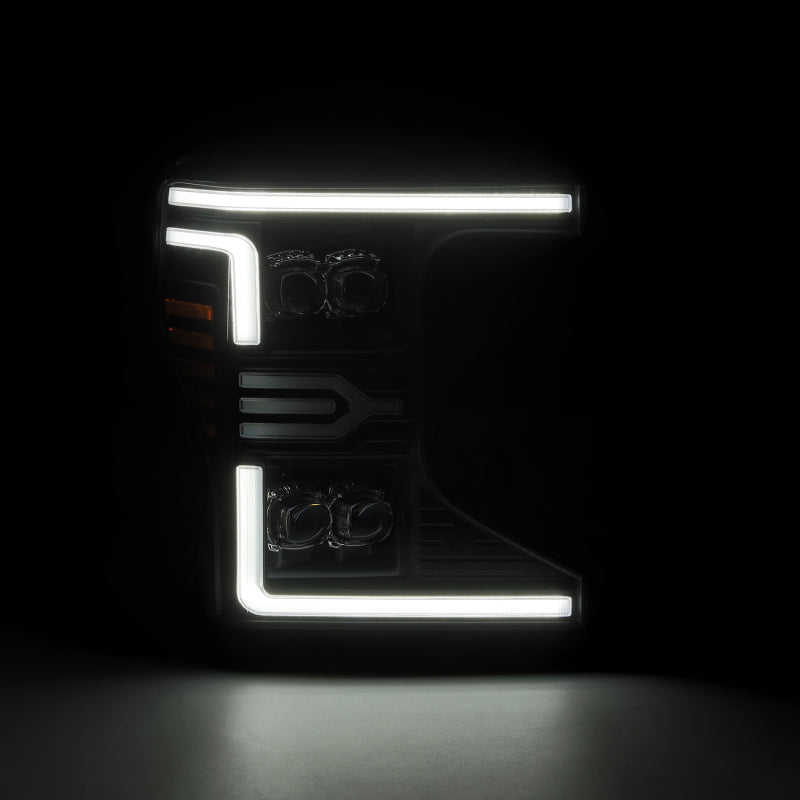 AlphaRex 20-22 Ford F-250/350/450 SD NOVA-Series LED Proj Headlights Bk w/Actv Light SeqSig & SBDRL - 880338