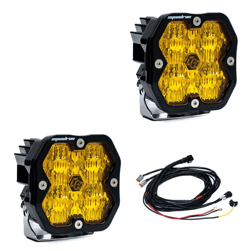 Baja Designs Squadron 2.0 Sport LED Wide Cornering (Pair) - Baja Amber - 5578152