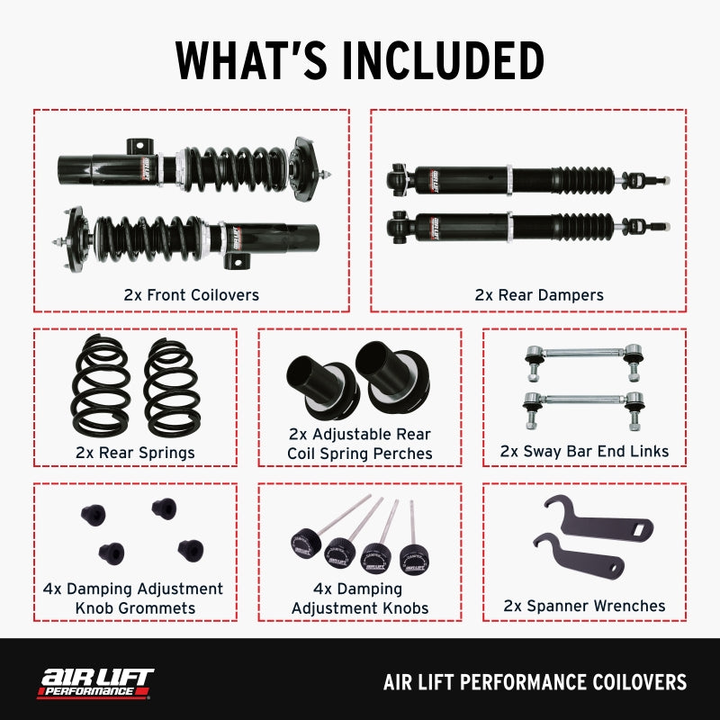 Air Lift Performance 15-20 Audi A3 / 15-24 VW GTI Coilover Kit - 79003