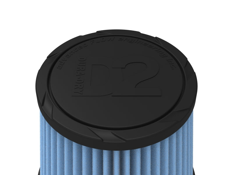 aFe POWER Universal Clamp-On Air Filter w/ D2 Dura-Dry Media - 5in F x 6.5in B x 4.75in T x 6in H - 21-50506V