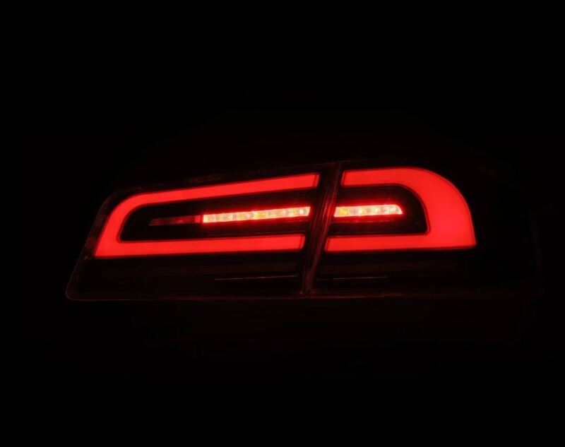AlphaRex 12-21 Tesla Model S LUXX-Series LED Tail Lights - Black/Red (US Models Only) - 601130