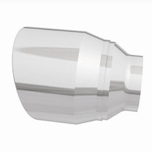 Load image into Gallery viewer, MagnaFlow Tip Stainless Double Wall Round Single Outlet Polished 4.5in DIA 2.5in Inlet 5.75in Length - 35224