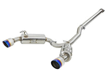 Load image into Gallery viewer, aFe Takeda 3in. to 2.5in. 304 SS C/B Exhaust 08-15 Mitsubishi EVO I4-2.0L (t) - Blue Flamed Tips - 49-36701-L