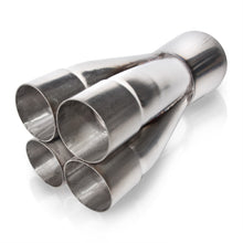 Load image into Gallery viewer, Stainless Works 2in four way merge collector with 3.5in OD outlet - MCLC4200-350
