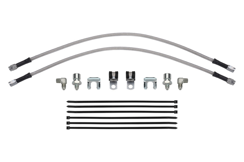 Wilwood flexline kit 22IN. M10X1.50 IF to 90 deg 1/8-27 NPT - 220-17599