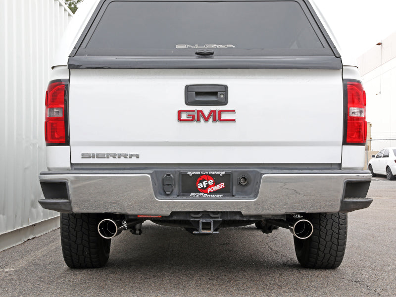 aFe Apollo GT Series Cat-Back Exhaust GM Trucks 09-18 V6-4.3L/V8-4.8/5.3L-Dual Rear Exit Polish Tips - 49-44135-P