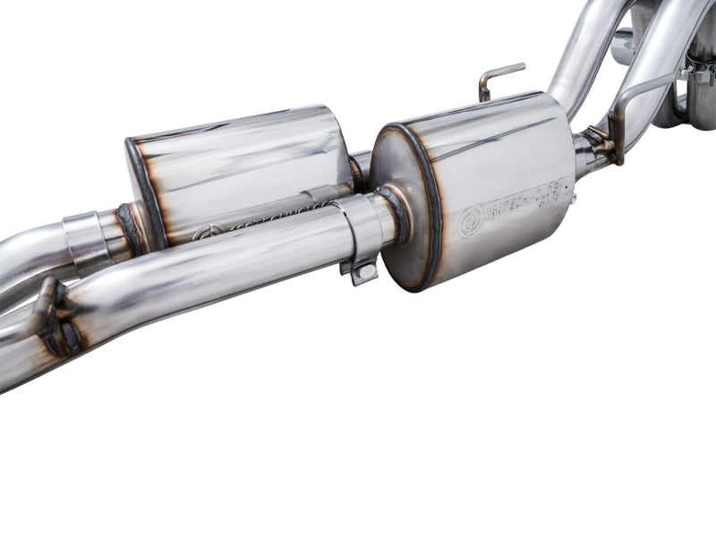 AWE Tuning 16-22 Toyota Tacoma 0FG Cat-Back Exhaust w/ BashGuard - Dual Diamond Black Tips - 3015-33826