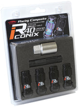 Load image into Gallery viewer, Project Kics 12X1.50 R40 Iconix Black Lug Nut Lock Set - 4 - WYIF41KK