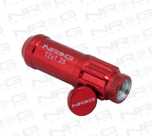 Load image into Gallery viewer, NRG 700 Series M12 X 1.25 Steel Lug Nut w/Dust Cap Cover Set 21 Pc w/Locks &amp; Lock Socket - Red - LN-LS710RD-21