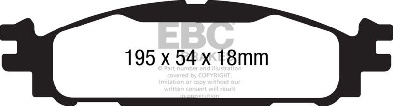 EBC 11+ Ford Explorer 2.0 Turbo 2WD Greenstuff Front Brake Pads - DP61873
