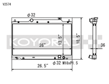 Load image into Gallery viewer, Koyo 02-05 Honda Civic Si 2.0L EP3 (MT) Radiator - V2574