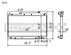 Koyo 02-05 Honda Civic Si 2.0L EP3 (MT) Radiator - V2574