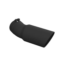 Load image into Gallery viewer, MBRP Universal Tip 6in OD 5in Inlet 15.5in Length 30 Deg Bend Angled Rolled End Black - T5154BLK