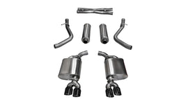 Corsa 2015-2016 Dodge Challenger Xtreme Cat-Back Dual Rear Exit with Twin 3.5in Black Pro-SeriesTips - 14985BLK