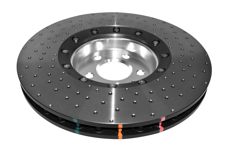 DBA 14-17 Audi A8 Quattro Front Slotted 5000 Series 2 Piece Rotor Assembled w/ Silver Hat Drill/Dimp - DBA52774SLVXD