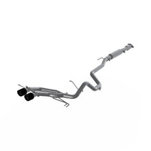 Load image into Gallery viewer, MBRP 13-18 Hyundai Veloster Turbo Dual Exit T409 2 1/2in Cat Back w/ Carbon Fiber Tips - S47034CF