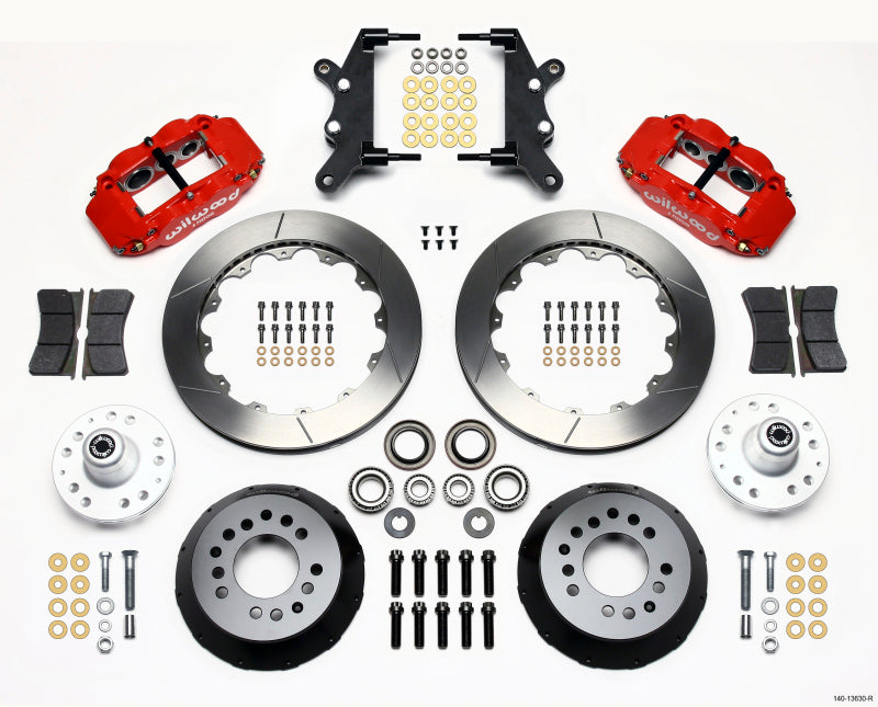 Wilwood Narrow Superlite 6R Front Hub Kit 12.88in Red 60-68 Ford / Mercury Full Size / Galaxie - 140-13630-R