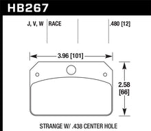 Load image into Gallery viewer, Hawk DTC-30 Brake Pads for Strange Caliper w/ 0.438in Center Hole - HB267W.480