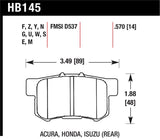 Hawk 06+ Civic Si / 97-01 Integra Type-R / 03-06 RSX / 04-08 TSX / 03-07 Honda Accord / 97-01 Prelud - HB145E.570