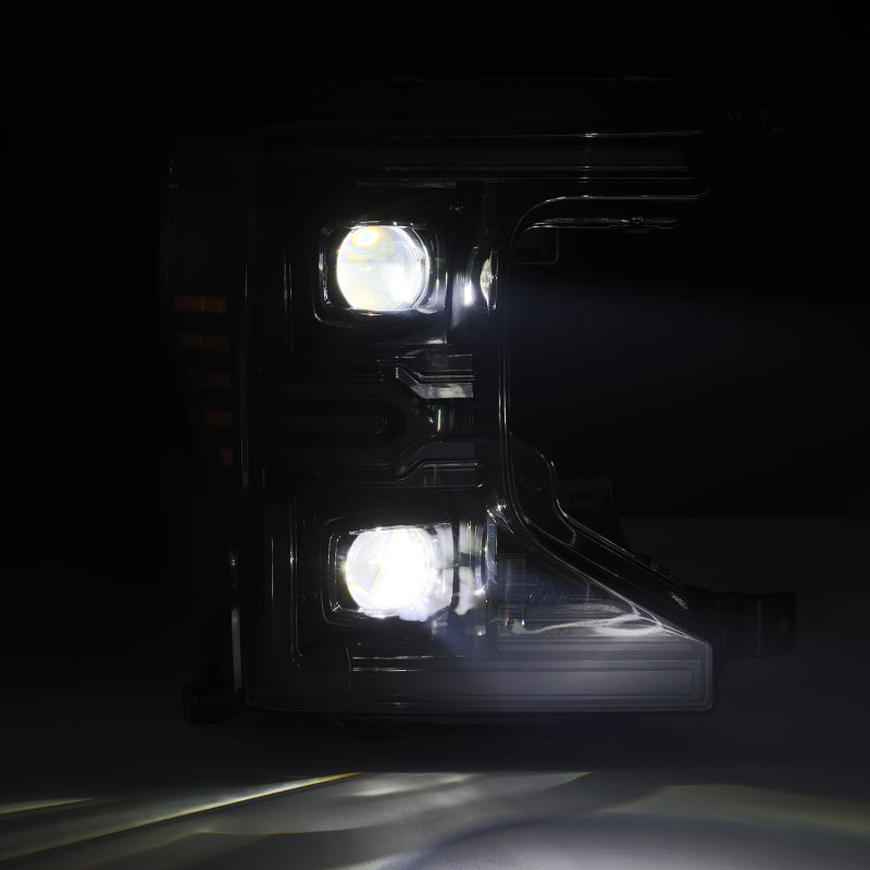 AlphaRex 20-22 Ford F-250/350/450 SD LUXX-Series LED Proj Headlights Alpha-Bk w/Acv Light SS & SBDRL - 880343