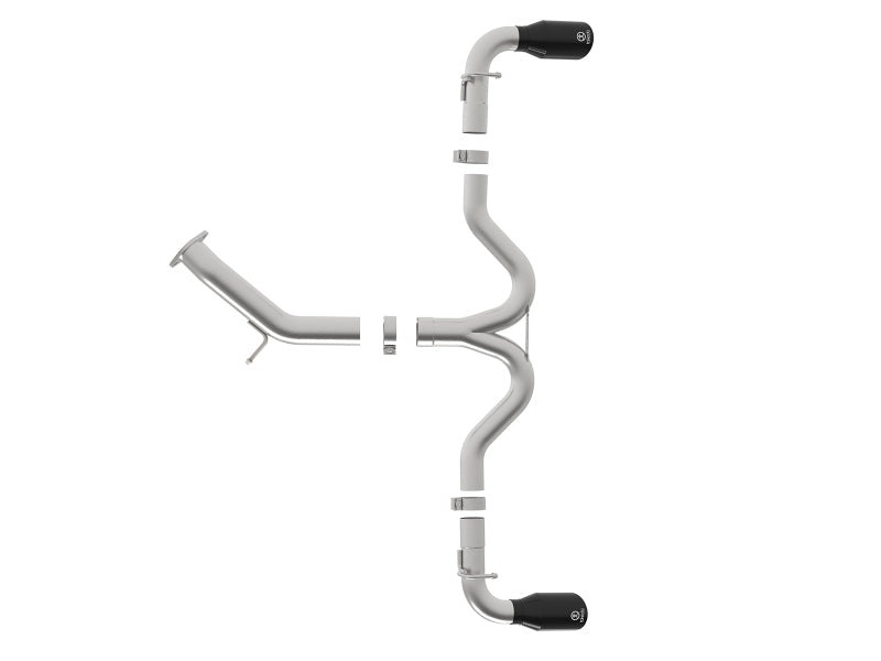 aFe Takeda 3-2.5in 304 SS Axle-Back Exh System w/Black Tip 2018 Hyundai Elantra GT Sport I4-1.6L (t) - 49-37002-1B