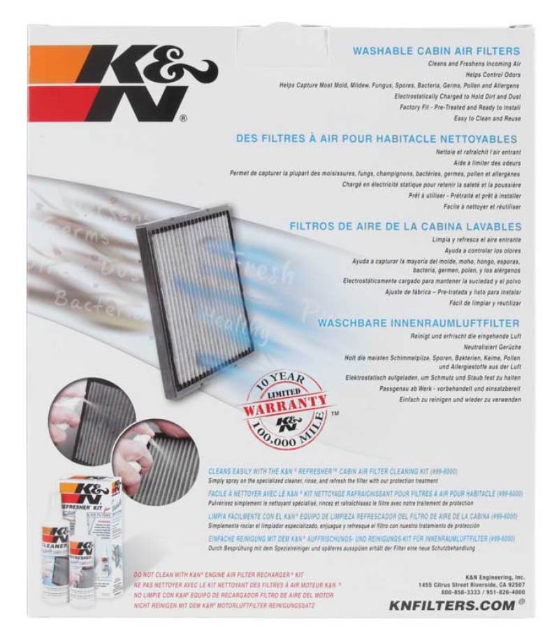 K&N 08-20 Dodge Grand Caravan 3.6L Cabin Air Filter - VF2038