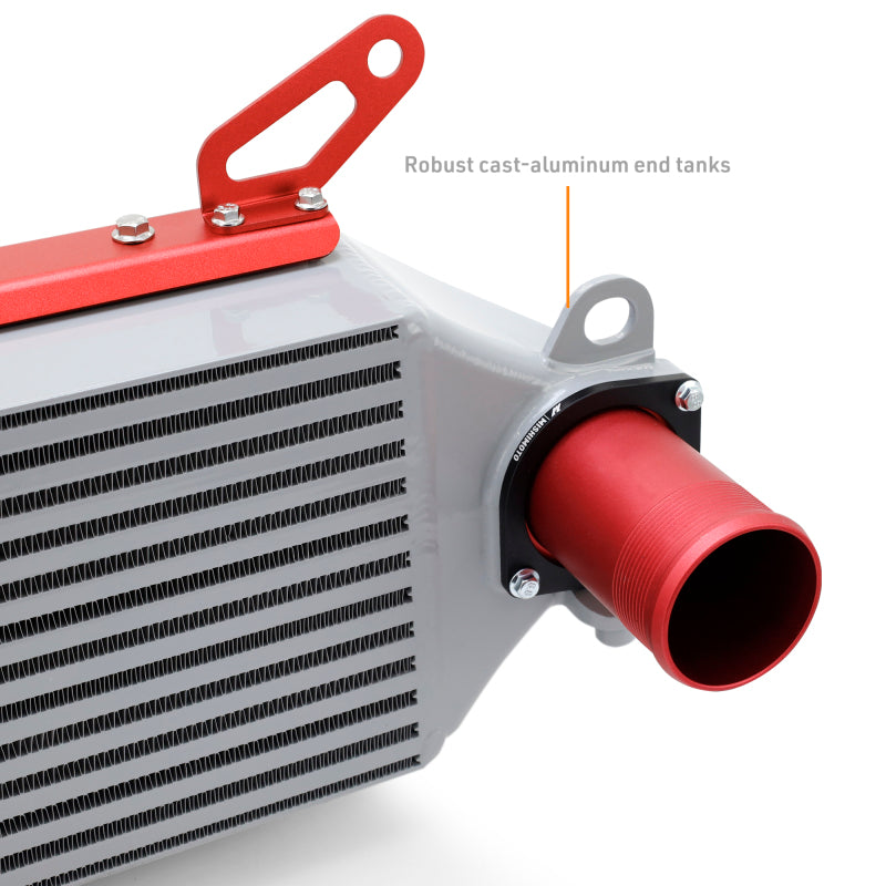 Mishimoto 2023+ Toyota GR Corolla Intercooler & Pipe Kit - Silver Cooler - Red Pipes - MMINT-GRC-23KSLRD