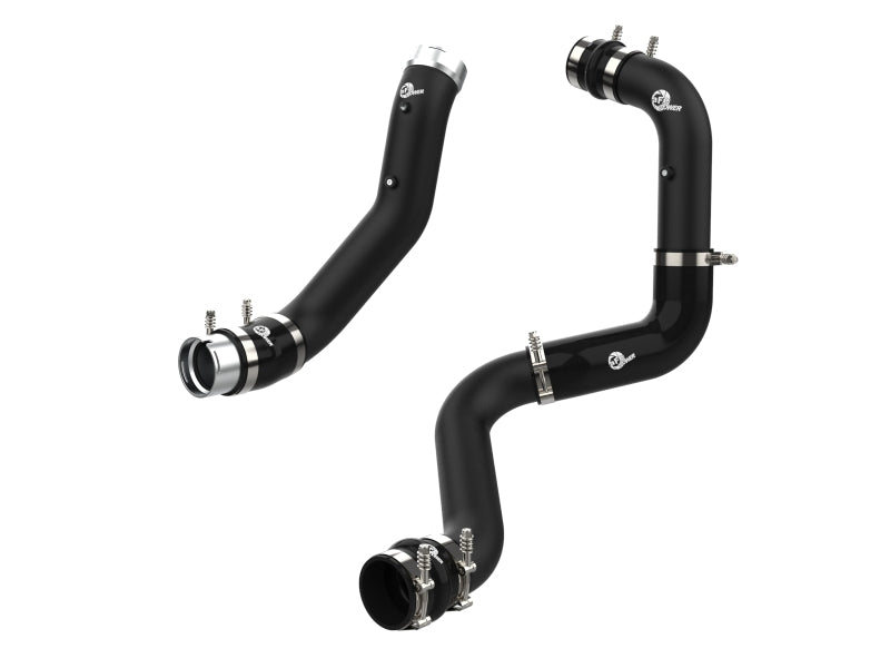 aFe BladeRunner Black 3in Aluminum Charge Pipe Kit 20-21 GM Diesel Trucks V8-6.6L (td) L5P - 46-20444-B