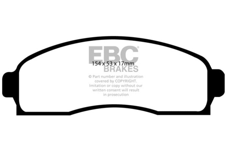 EBC 02-05 Ford Explorer 4.0 2WD Extra Duty Front Brake Pads - ED91617