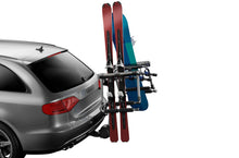 Load image into Gallery viewer, Thule Tram Ski/Snowboard Rack (Req. Thule Hanging Hitch Bike Rack to Mount) - Black/Silver - 903300