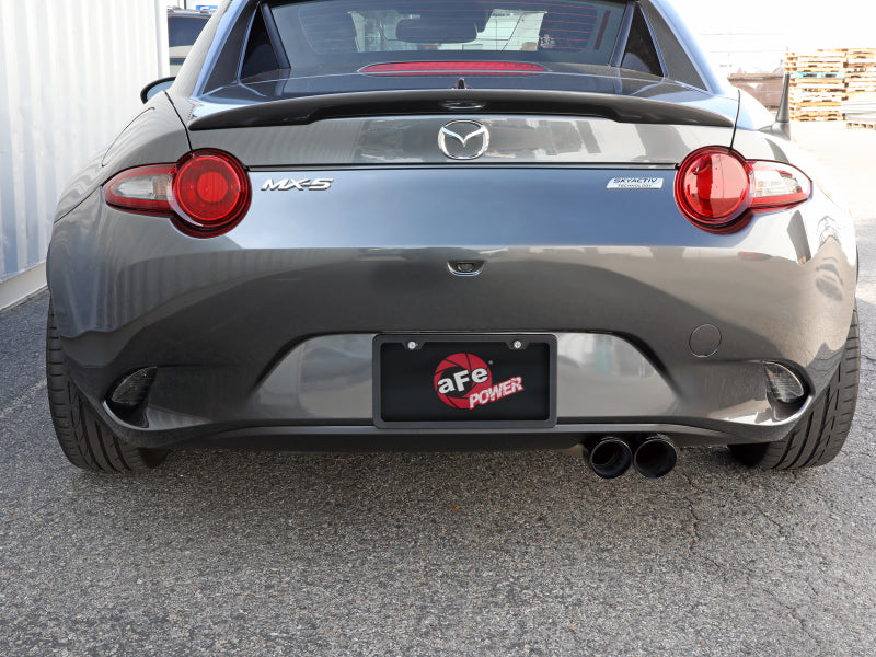 aFe Takeda 2-1/2in 304 SS Axle-Back Exhaust w/ Black Tip 16-19 Mazda Miata L4 2.0L - 49-37004-B