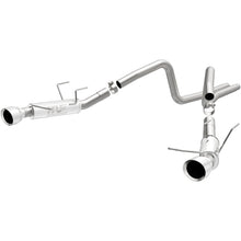 Load image into Gallery viewer, Magnaflow 2014 Ford Mustang V6 3.7L Comp Series Dual Split Rear Polished Stainless C/B Perf Exhaust - 15245
