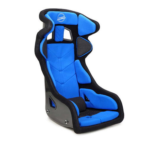 NRG FIA Competition Seat w/ Head Containment & Comp Fabric Velcro Paddings Snug Thick Cushion - Blue - FRP-RS700M-BL2