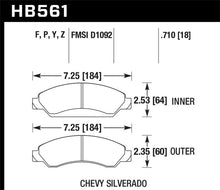 Load image into Gallery viewer, Hawk 07 Chevy Tahoe / 07 GMC Yukon HPS 5.0 Front Brake Pads - HB561B.710