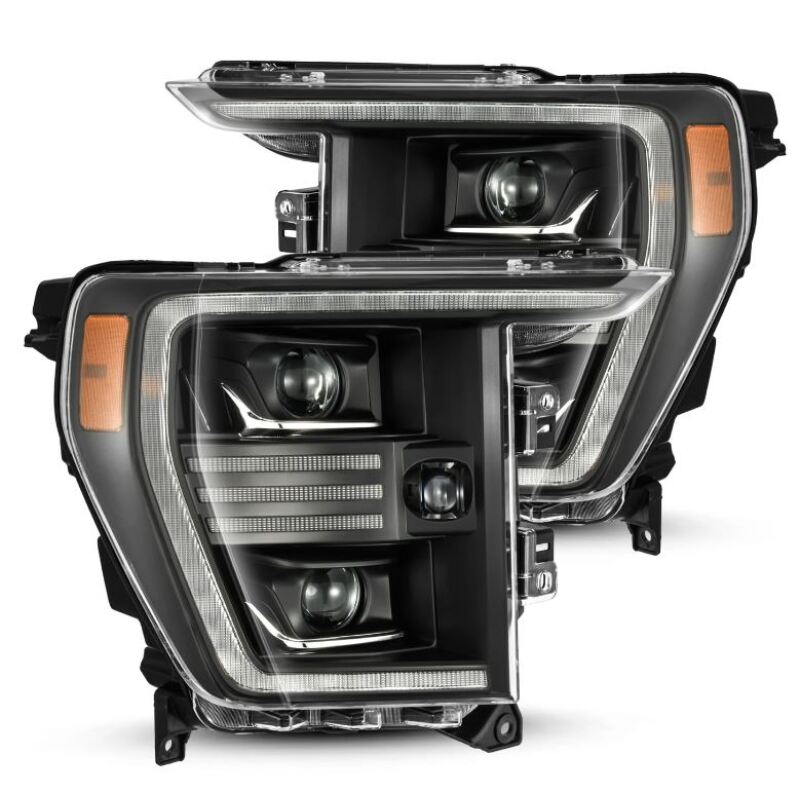 AlphaRex 21-22 Ford F150 PRO-Series Projector headlights Black w/Activ Light/Seq Signal - 880293