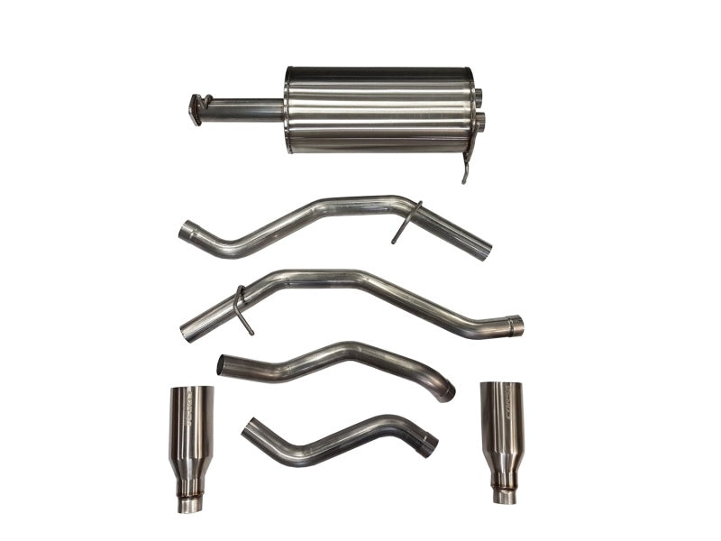 Corsa 19-24 Ram 1500 5.7L Crew Cab w/ 57in or 76in Bed Cat-Back Dual Rr Exit 5in Satin Polished Tips - 21035