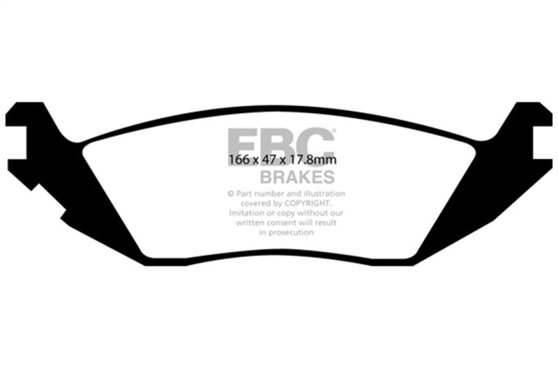 EBC 03+ Dodge B150 B1500 Cargo 1500 Van 1/2 Ton Ultimax2 Rear Brake Pads - UD898
