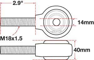 SPC Performance xAxis Rod End Ball Joint - 15787