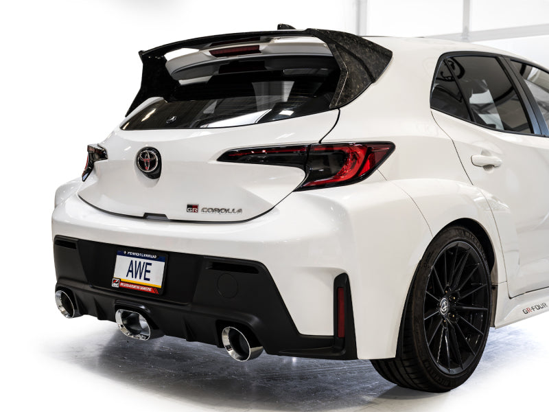 AWE Tuning 23-24 Toyota GR Corolla Touring Edition Cat-Back Exhaust - Chrome Silver Tips - 3015-52472