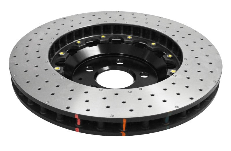 DBA 15-20 Ford Mustang GT Perf Package (380mm Front Rotor) Front 5000 Series Drilled Rotor w/Blk Hat - DBA52166BLKXD