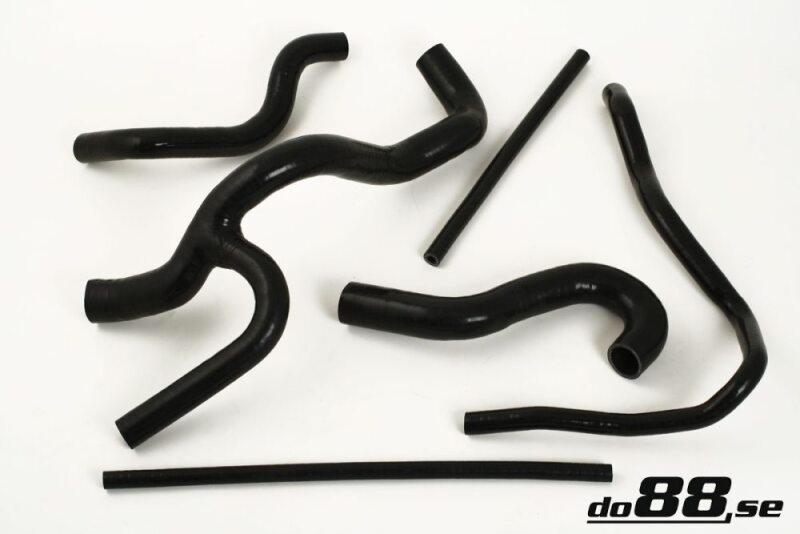 do88 81-90 Audi Quattro/Ur-Quattro 2.2T 10V Radiator Hoses - Black - DO88-KIT105S