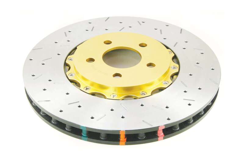 DBA 05-10 Mustang GT V8 Shelby Edition Front Drilled & Slotted 5000 Series 2 Piece Rotor Assembled w - DBA52124GLDXS