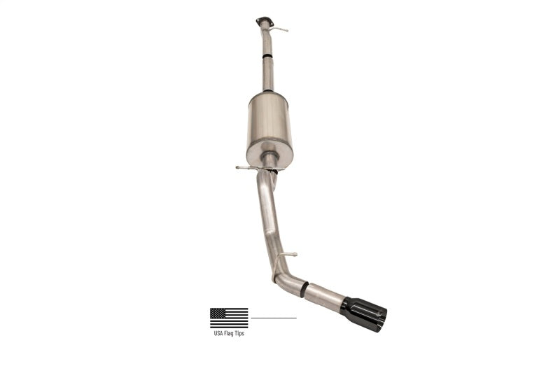 Corsa 17-22 Chevrolet Colorado ZR2 3.6L V6 3in Sport Cat-Back Exhaust - 4in Black USA Flag Tip - 14928BLKUSA
