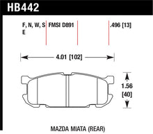 Load image into Gallery viewer, Hawk 01-02 Miata DTC-30 Street Rear Brake Pads - HB442W.496