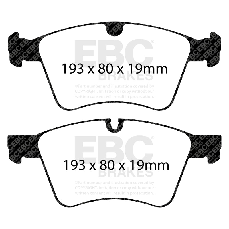 EBC 08-10 Mercedes-Benz GL320 3.0 TD (373mm Front Rotors) Redstuff Front Brake Pads - DP31860C
