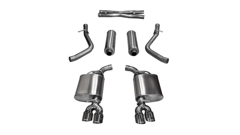 Corsa 2015-2017 Dodge Challenger Sport Cat-Back Dual Rear Exit with Twin 3.5in Polished Pro-Seri - 14986