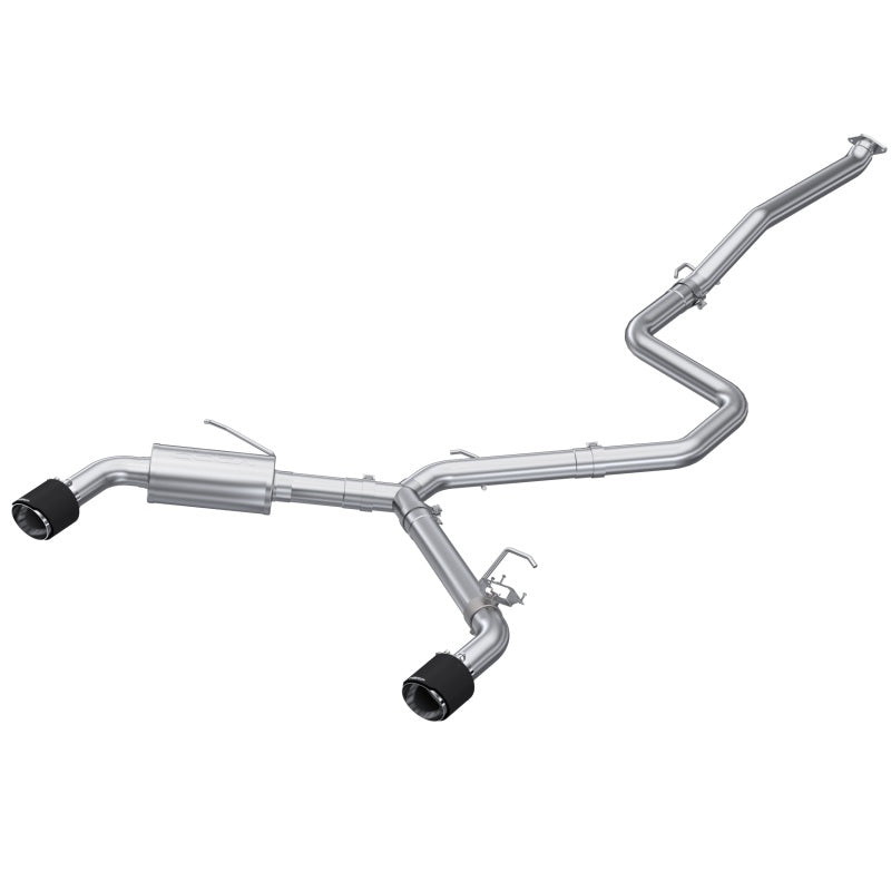 MBRP 22-23 Hyundai Elantra N 2.0L Turbo T304 5in OD CF Tips Dual Outlet 3in Cat Back Exhaust - S47103CF