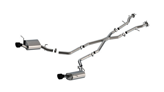 Borla 11-25 Dodge Durango 3.6L V6/5.7L V8 2+4WD S-Type Catback Exhaust - 4.5in Ceramic Black Tips - 140449CB